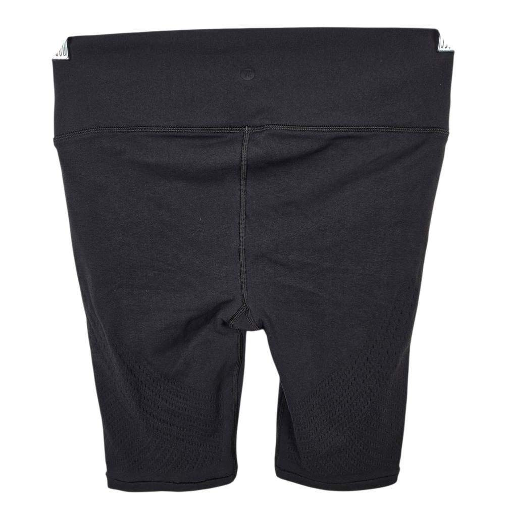 Lululemon Womens Graphite Grey High Rise Seamless Biker Reveal Shorts Size 10
